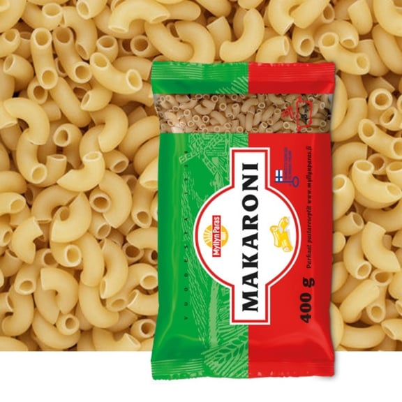 Pasta, oatmeal, breadcrumbs in tubular bag